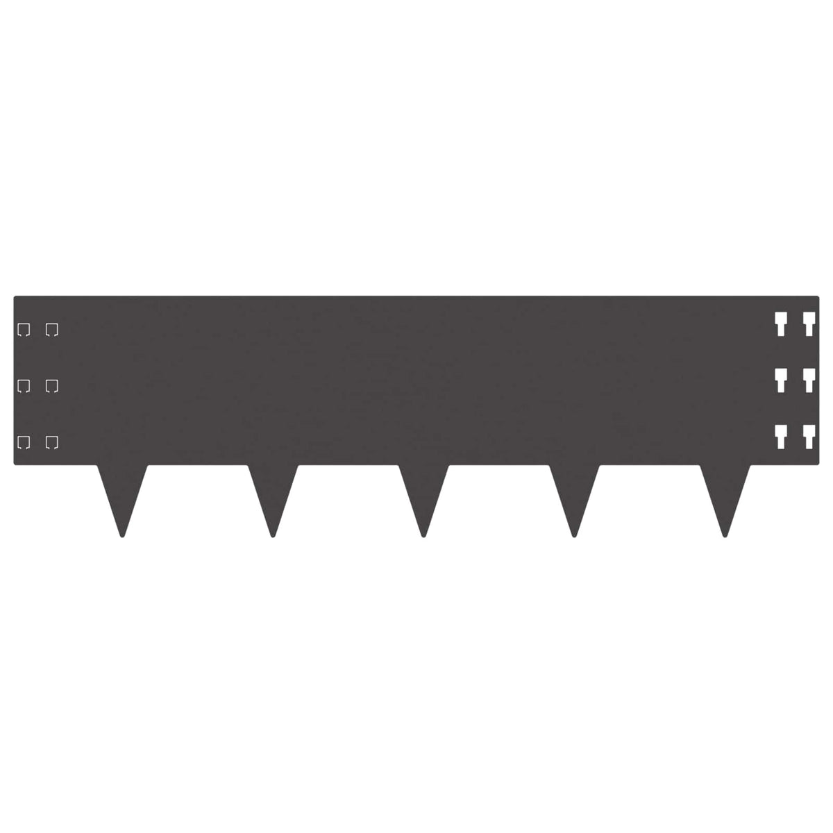 Lawn Edging 10 pcs 100 x 30 cm Steel Black