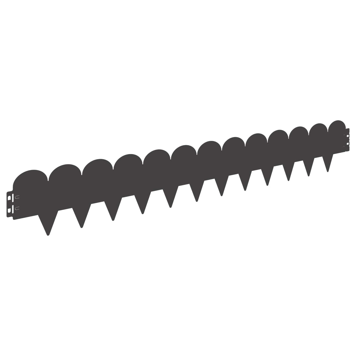 Lawn Edging 10 pcs 103 x 15 cm Steel Black