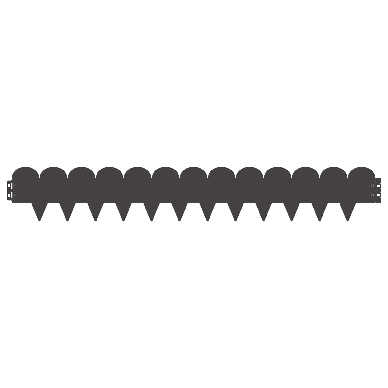 Lawn Edging 10 pcs 103 x 15 cm Steel Black