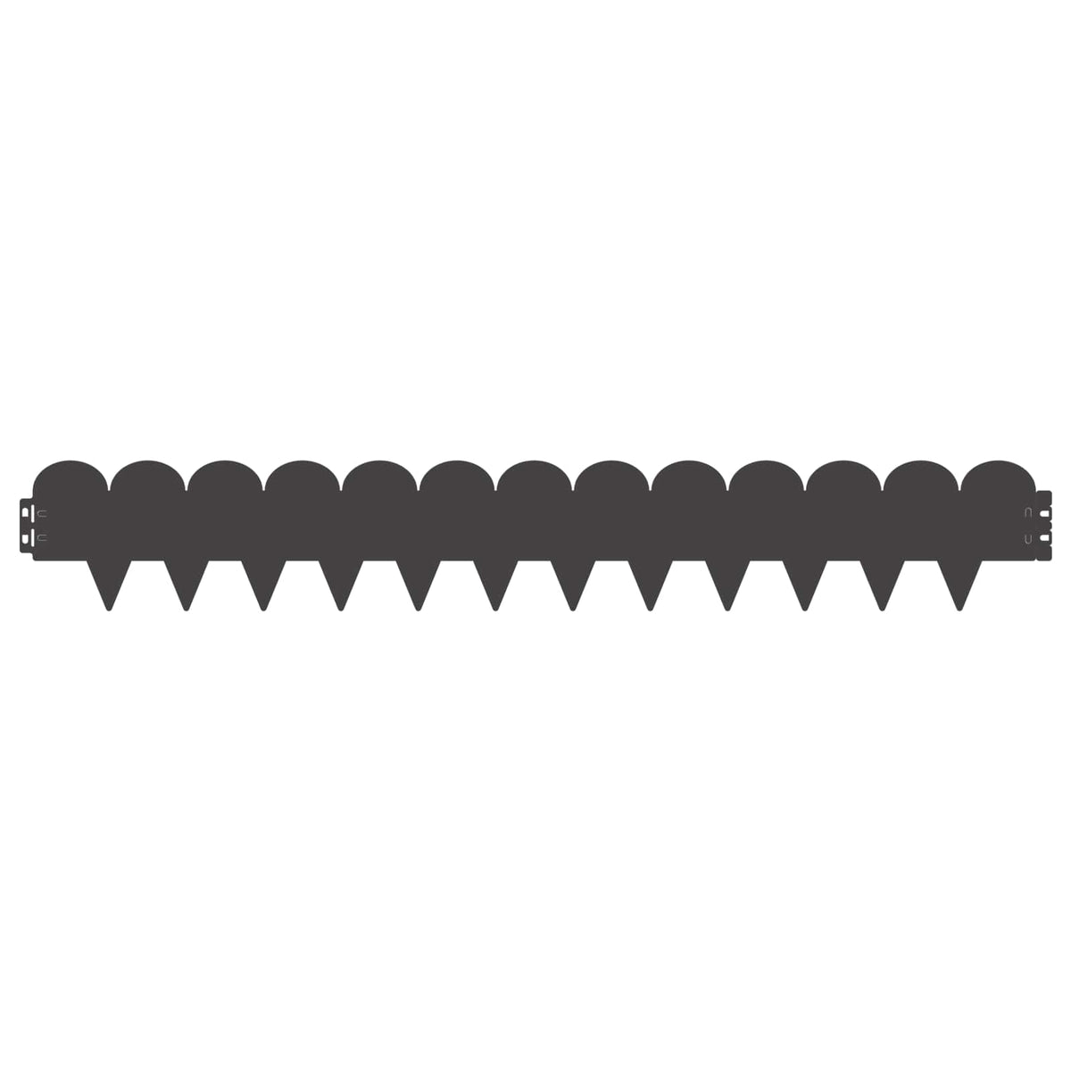 Lawn Edging 20 pcs 103 x 15 cm Steel Black