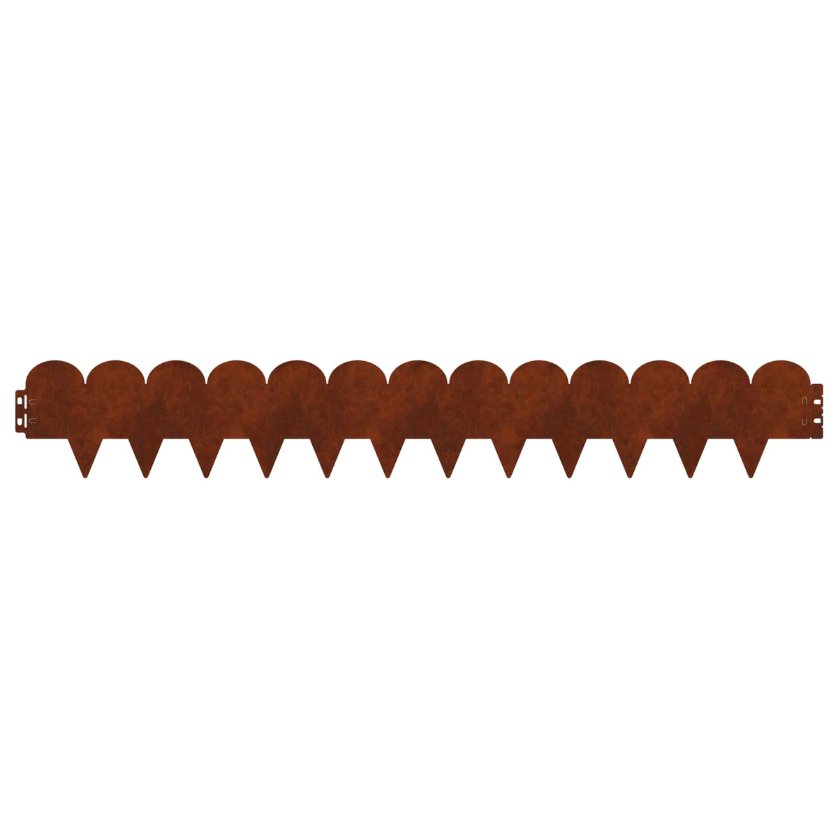 Lawn Edging 10 pcs 103 x 15 cm Steel Rusty