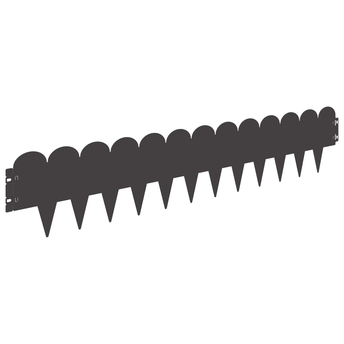 Lawn Edging 10 pcs 103 x 20 cm Steel Black