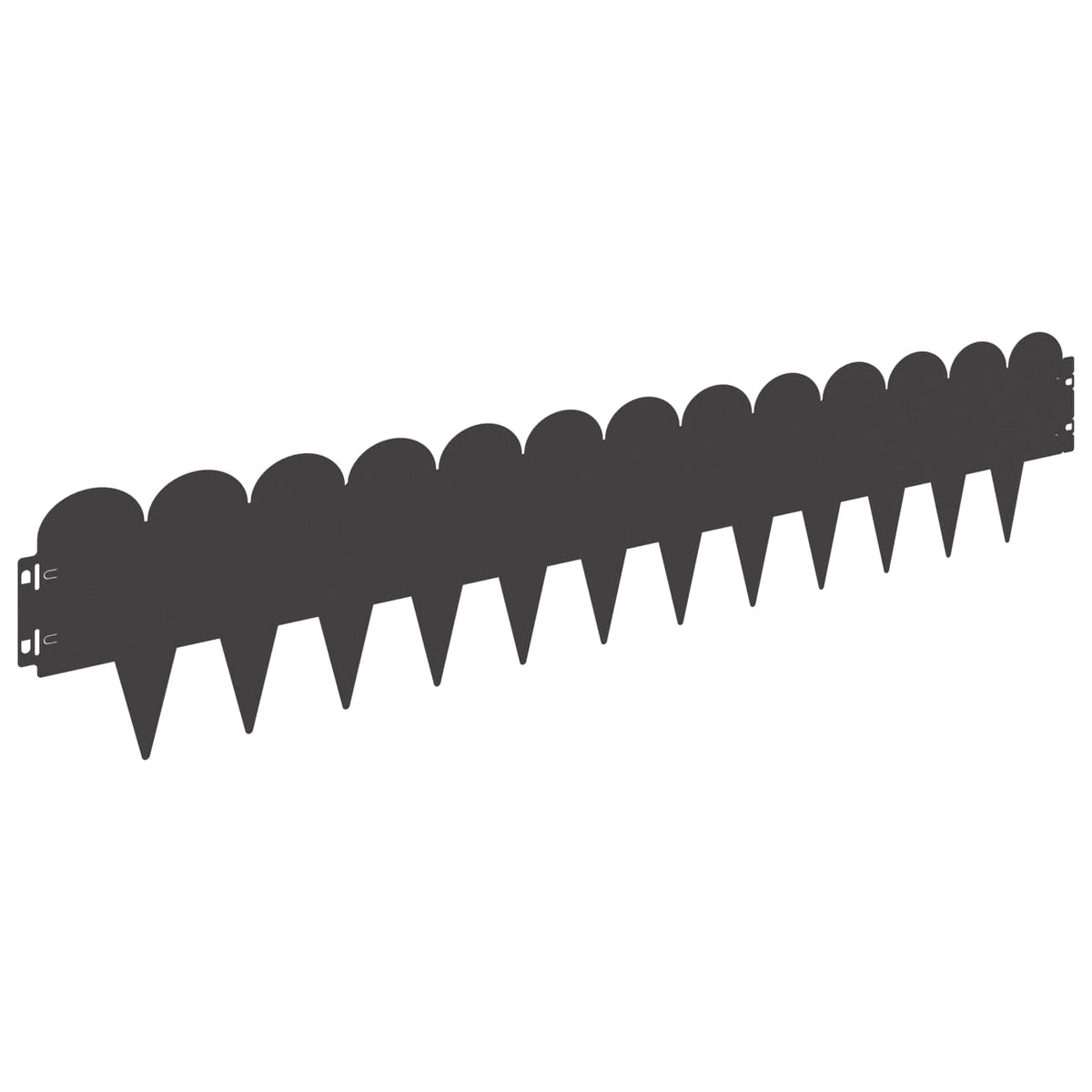 Lawn Edging 20 pcs 103 x 20 cm Steel Black