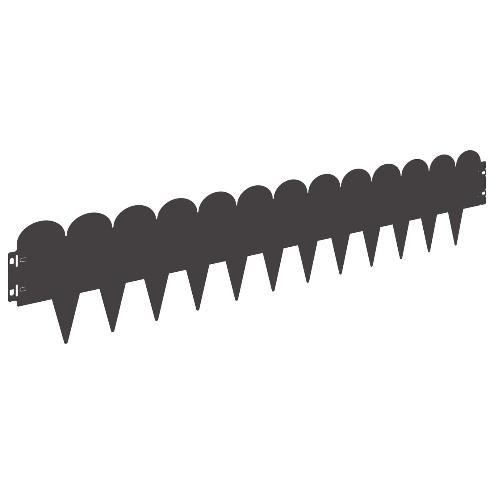 Lawn Edging 20 pcs 103 x 20 cm Steel Black
