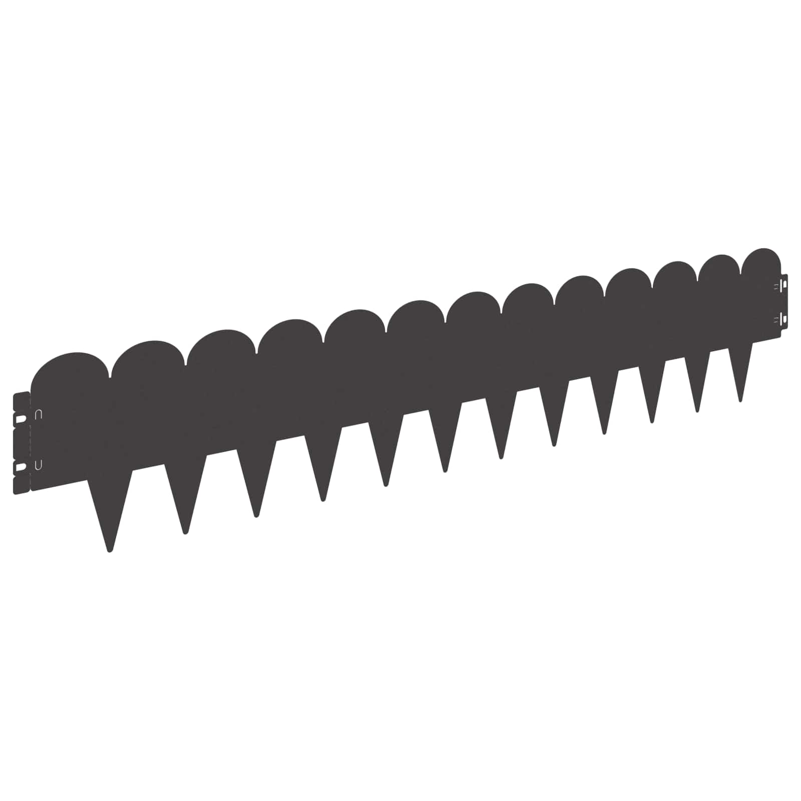 Lawn Edging 20 pcs 103 x 20 cm Steel Black