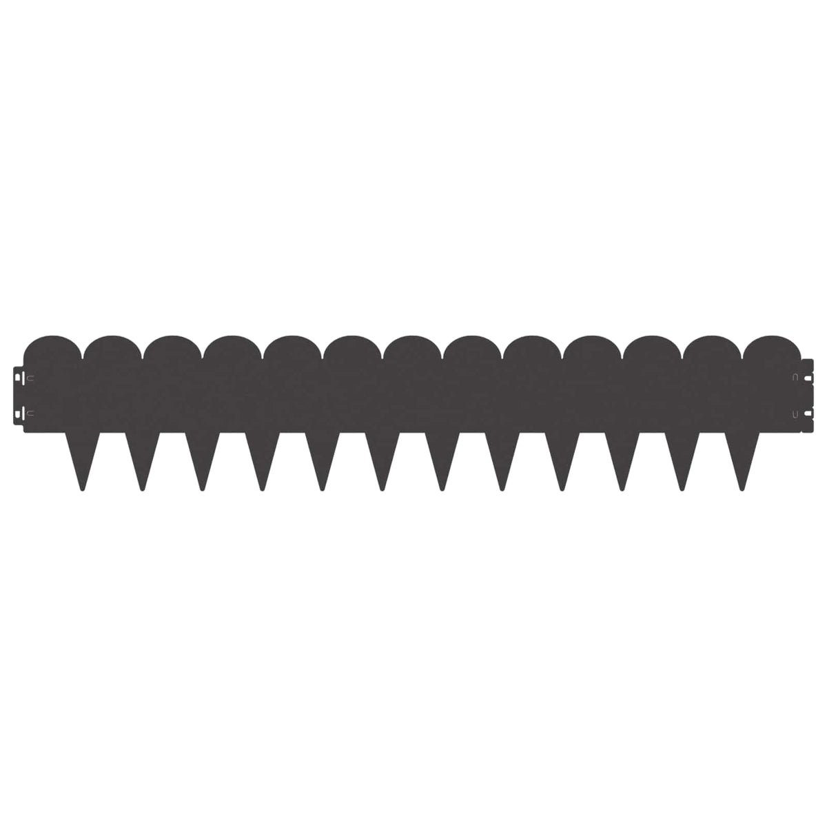 Lawn Edging 20 pcs 103 x 20 cm Steel Black