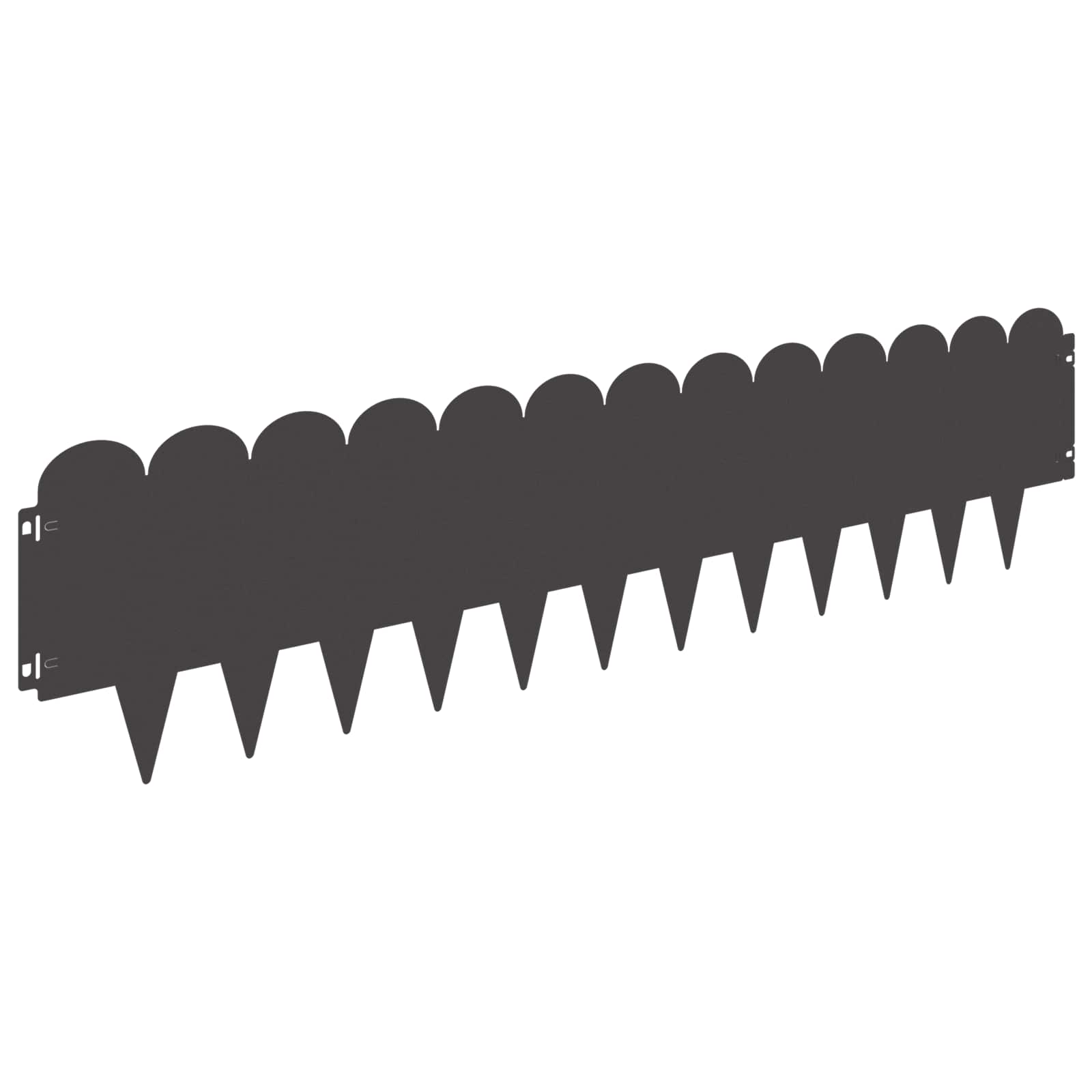 Lawn Edging 10 pcs 103 x 25 cm Steel Black