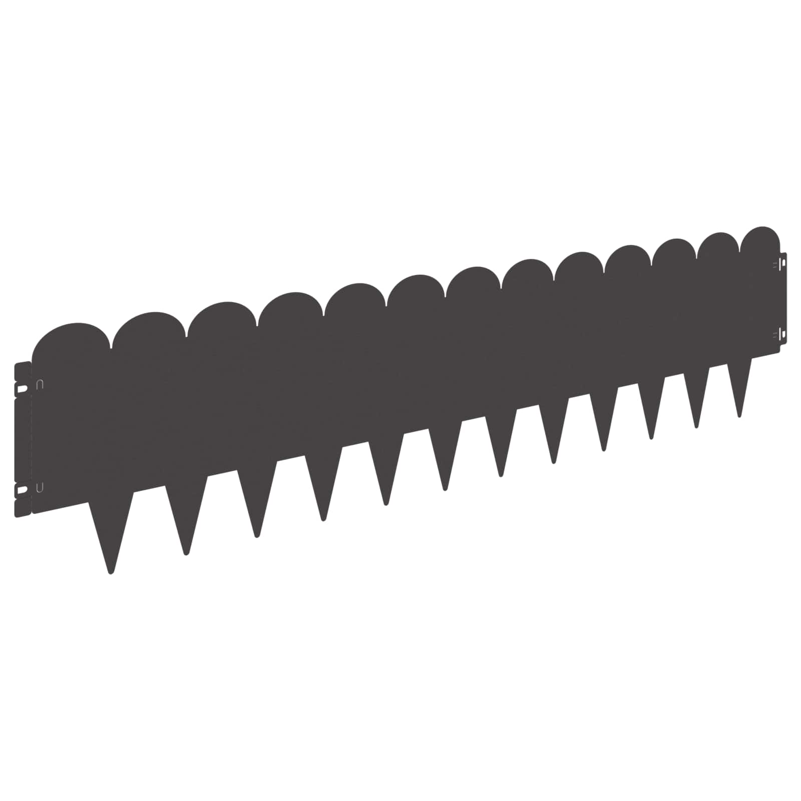 Lawn Edging 10 pcs 103 x 25 cm Steel Black
