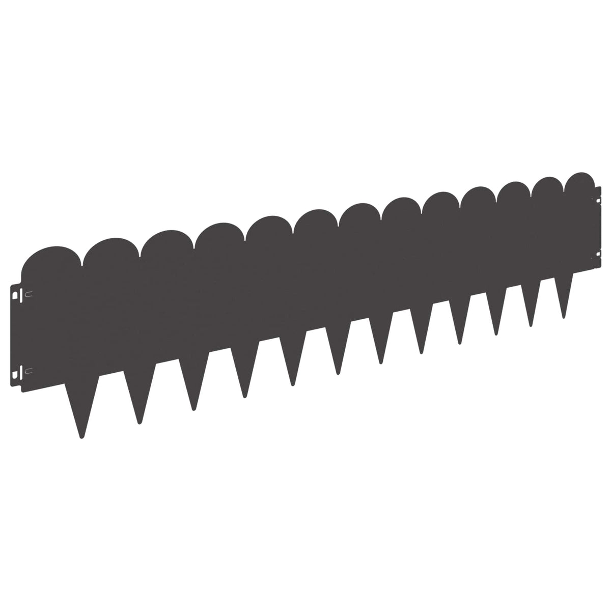 Lawn Edging 20 pcs 103 x 25 cm Steel Black