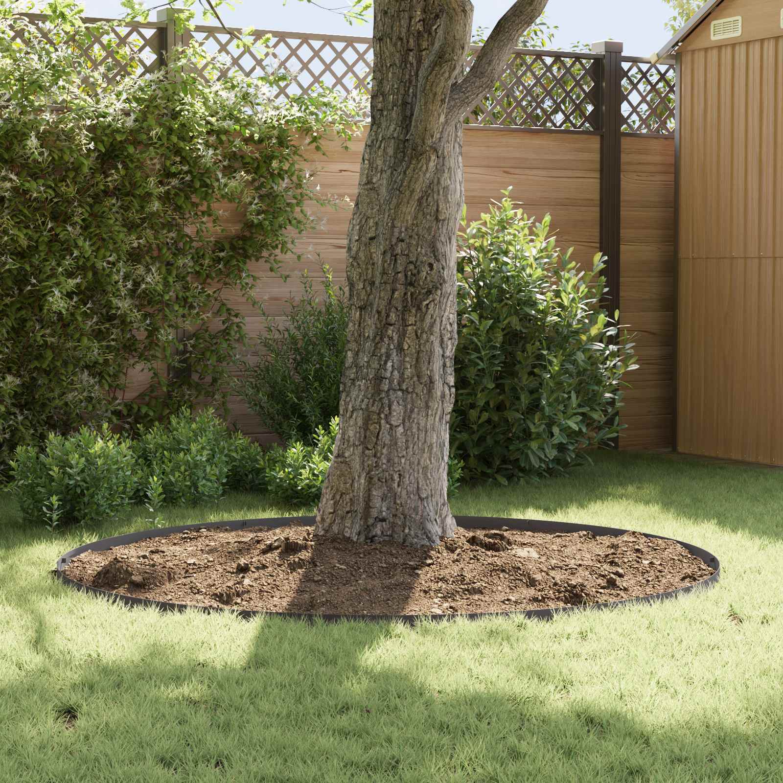 Lawn Edging 20 pcs 102 x 4 x 4 cm Steel Black