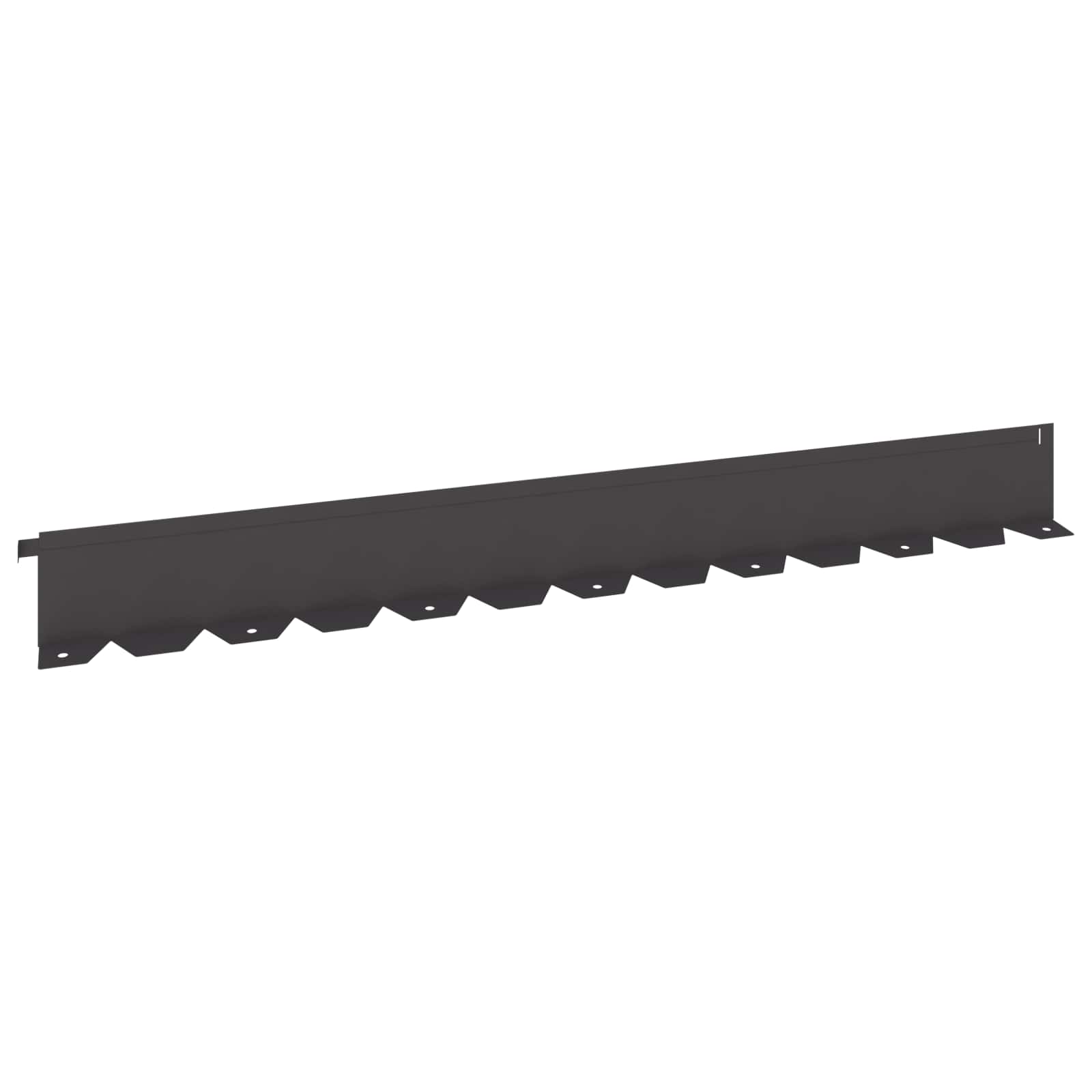 Lawn Edging 10 pcs 102 x 10 x 4 cm Steel Black