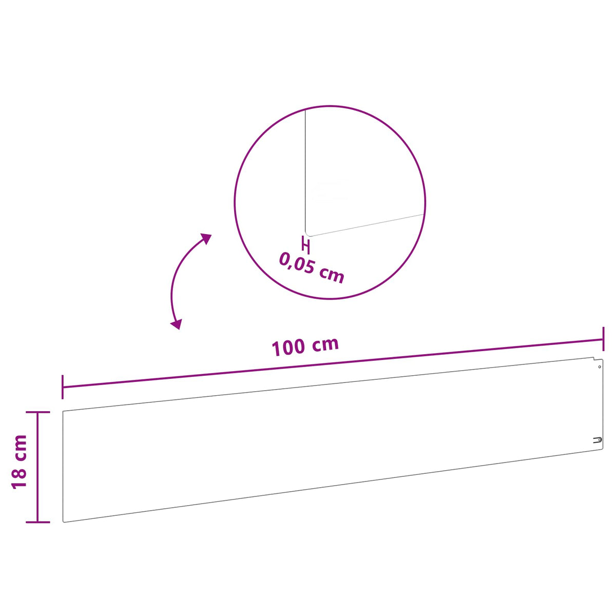 Lawn Edging 10 pcs 100 x 18 cm Steel Black