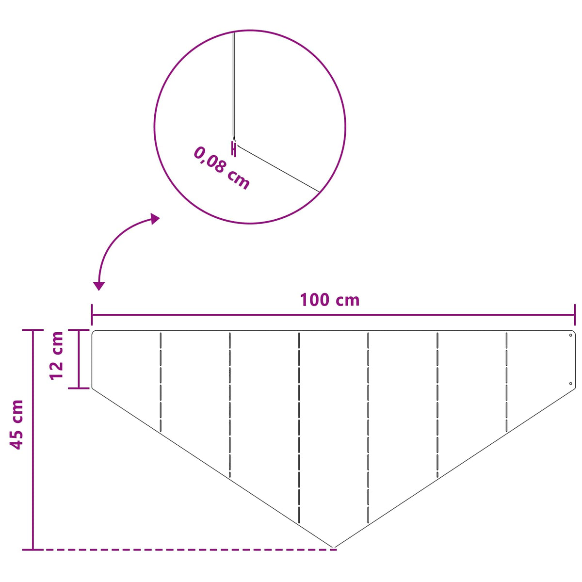 Lawn Edging 100 x 45 cm Steel Black