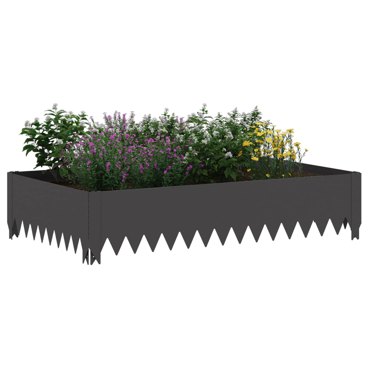 Lawn Edging 100 x 60 x 20 cm Steel Black