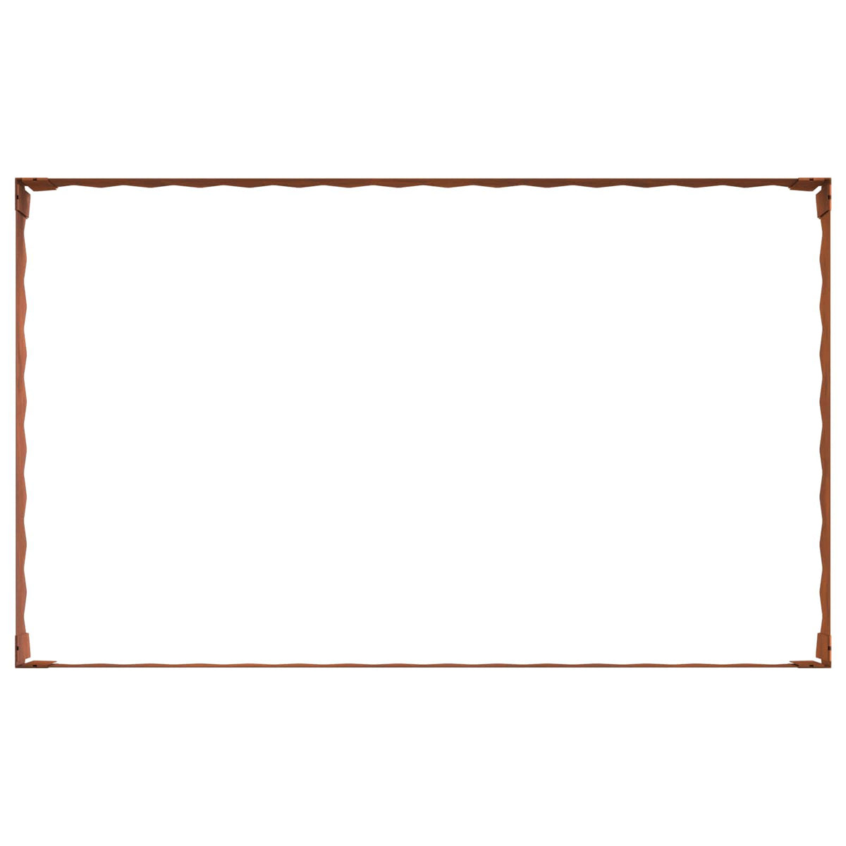 Lawn Edging 4 pcs 100 x 60 x 20 cm Steel Rusty