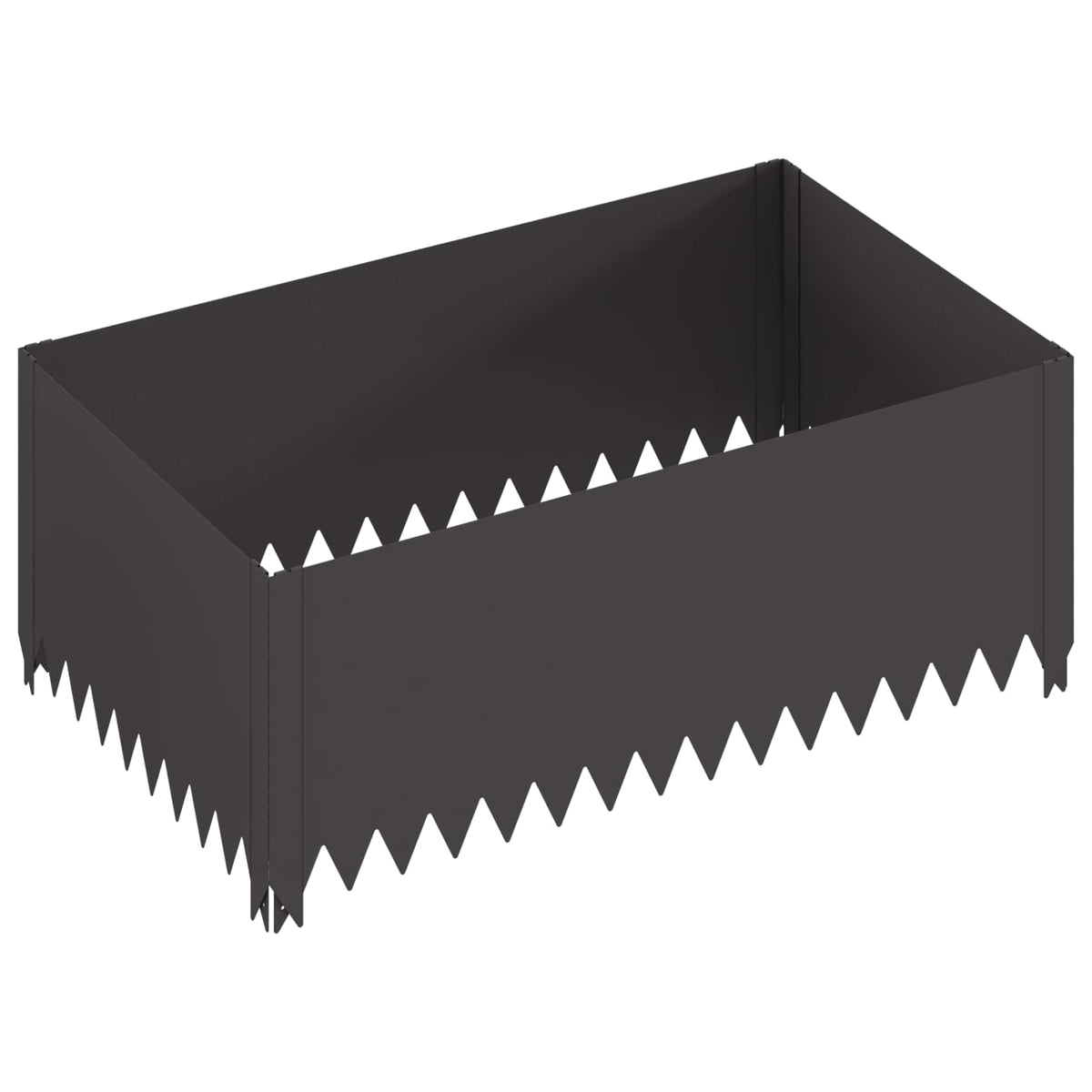 Lawn Edging 100 x 60 x 35 cm Steel Black