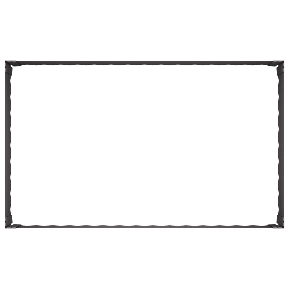Lawn Edging 4 pcs 100 x 60 x 35 cm Steel Black