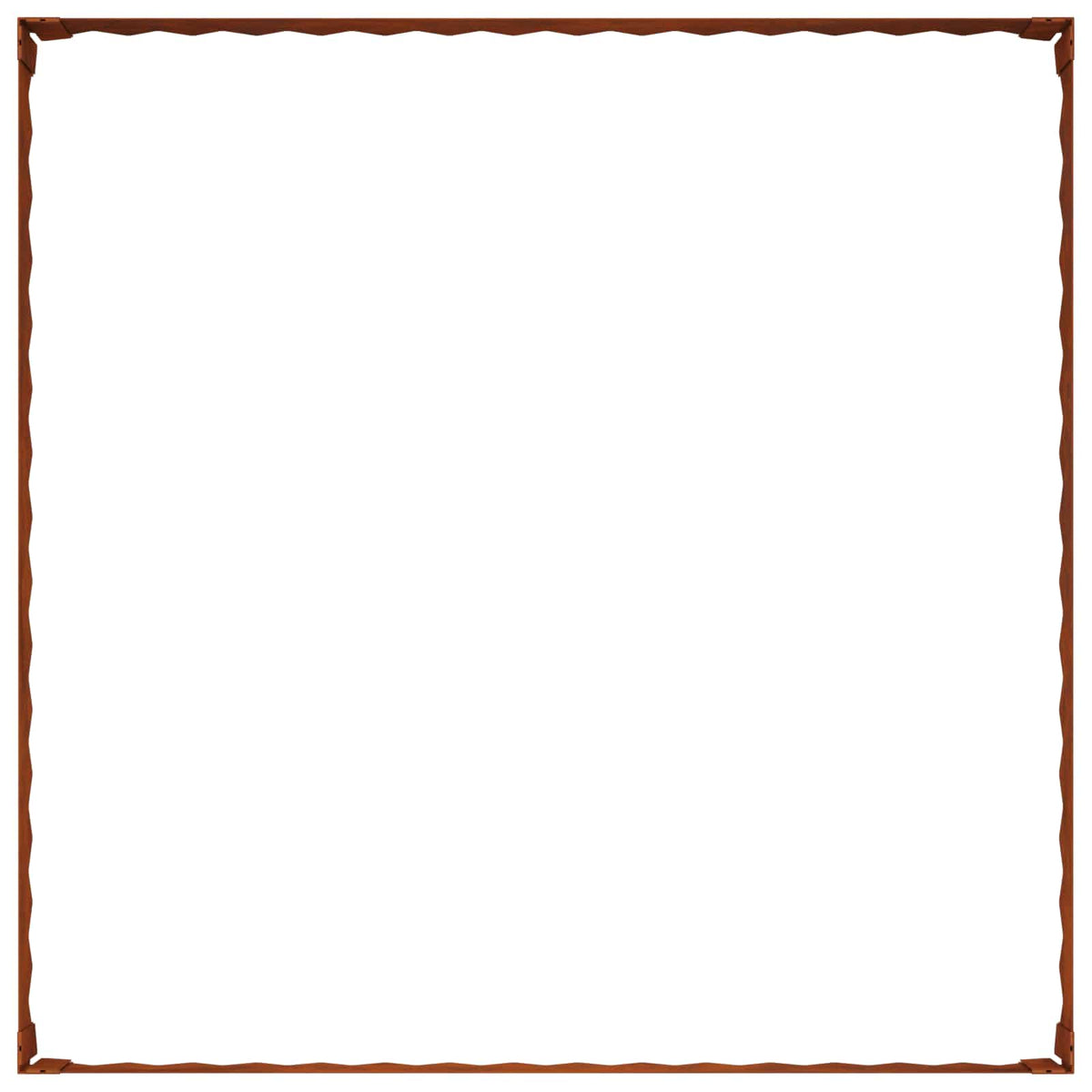 Lawn Edging 4 pcs 100 x 100 x 20 cm Steel Rusty
