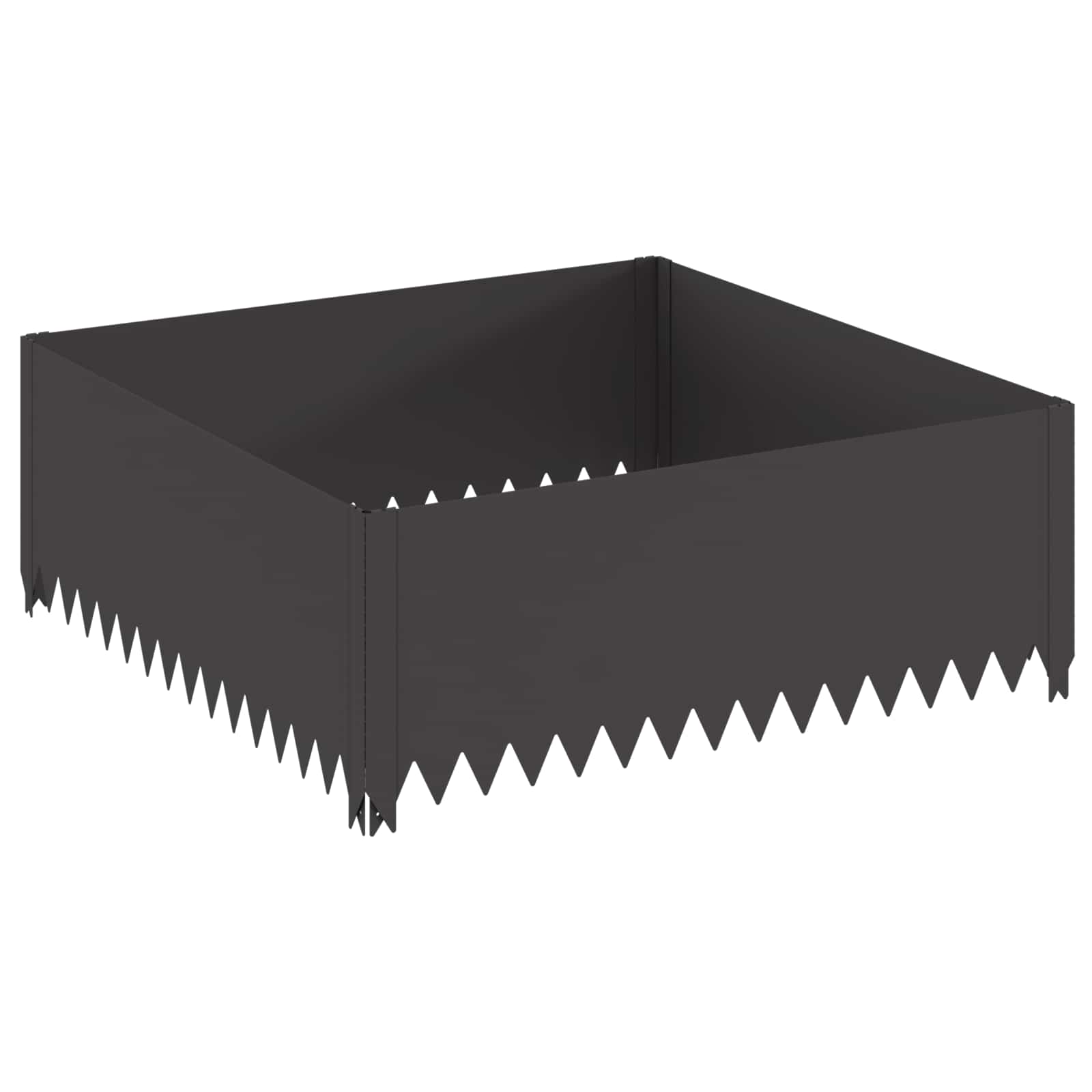 Lawn Edging 100 x 100 x 35 cm Steel Black