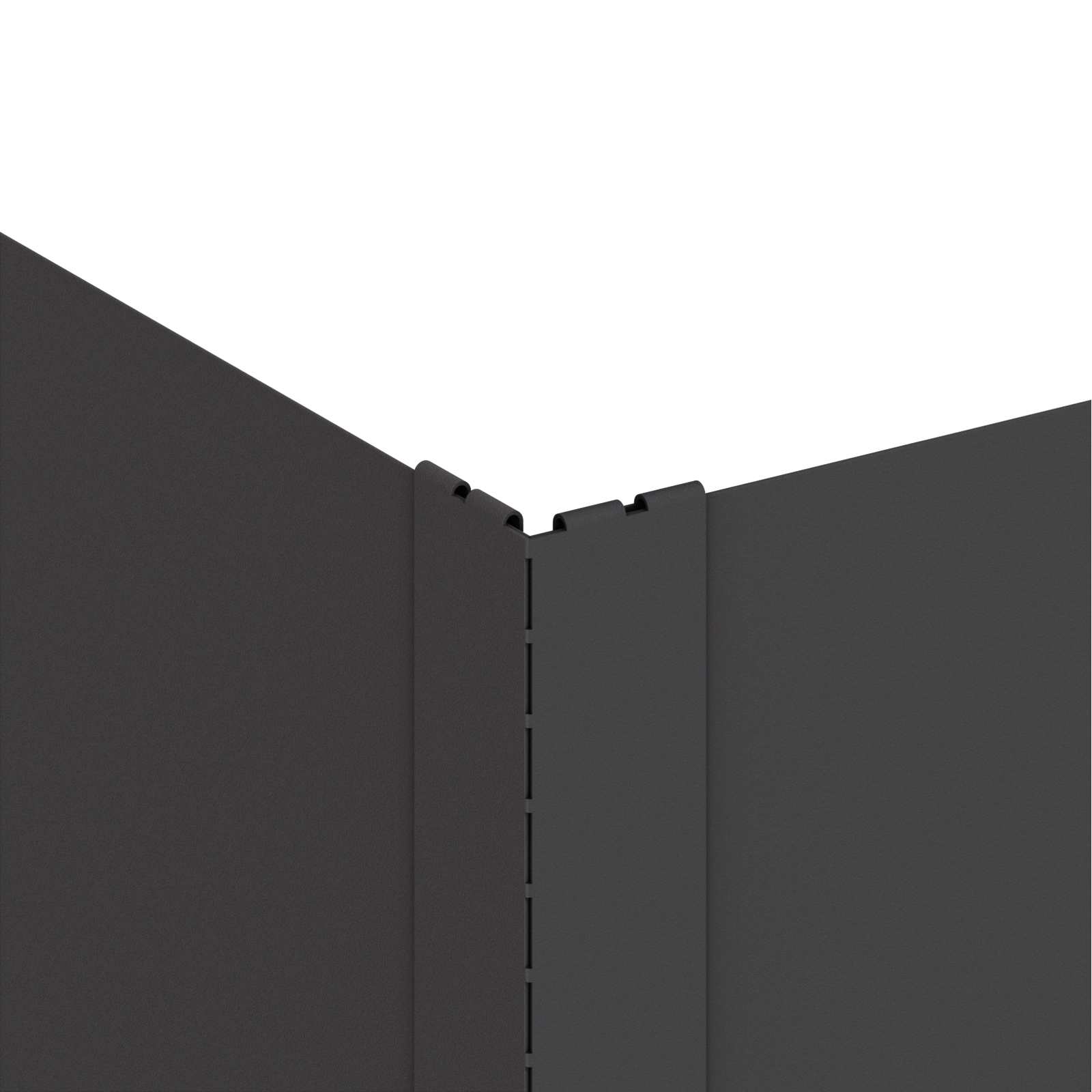Lawn Edging 4 pcs 100 x 100 x 35 cm Steel Black