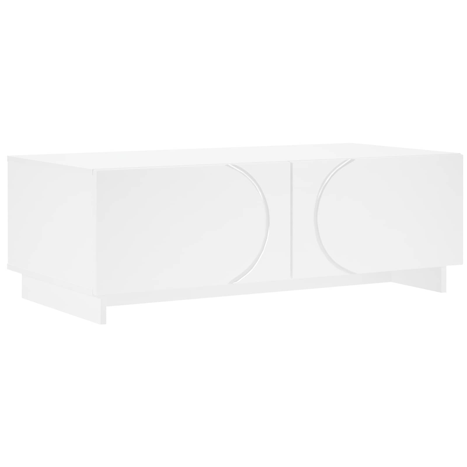 Coffee Table White 102 x 50.5 x 35 cm Engineered Wood