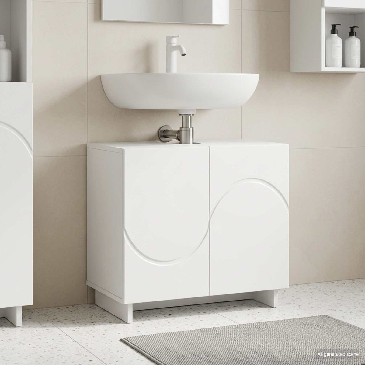 Bathroom cabinet White 60 x 41 x 58 cm Engineered Wood