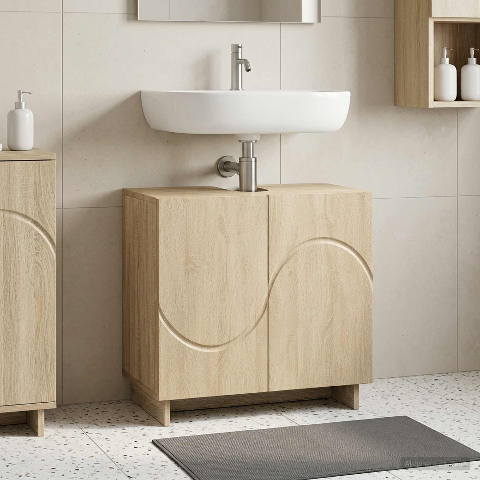 Bathroom cabinet Sonoma Oak 60 x 41 x 58 cm Engineered Wood