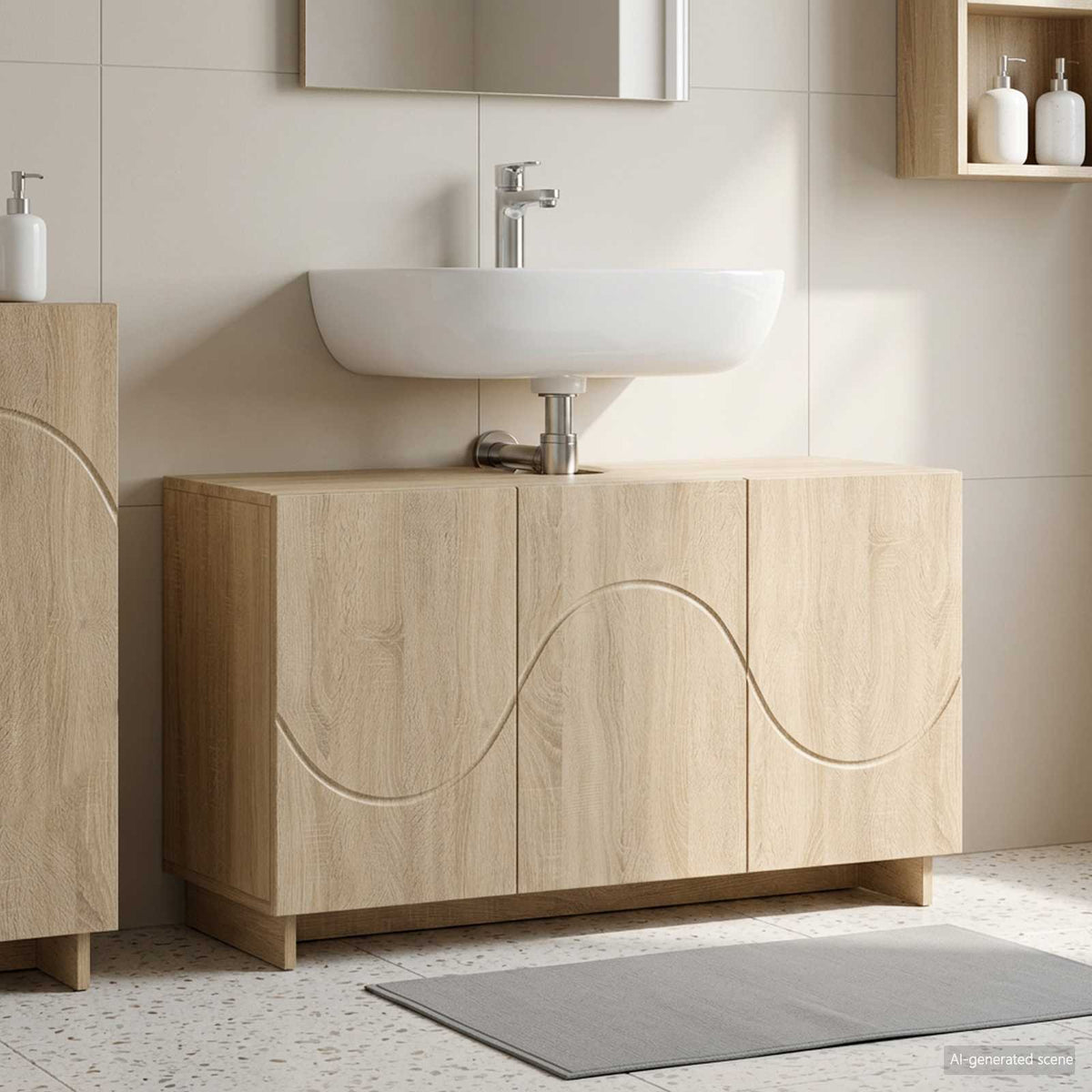 Bathroom cabinet Sonoma Oak 101 x 41 x 58 cm Engineered wood