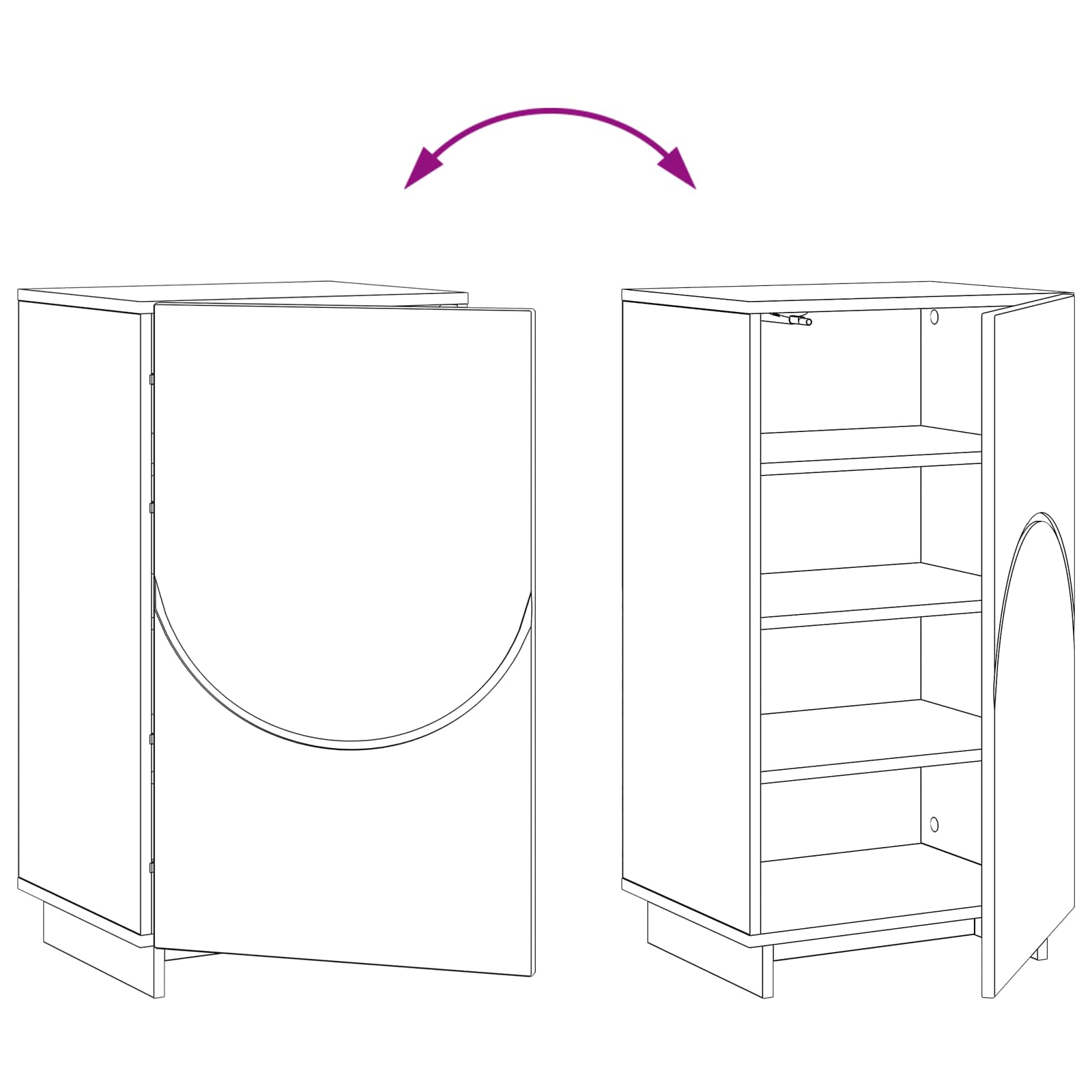 Shoe Cabinet 48 x 38 x 87.5 cm Engineered Wood Sonoma Oak