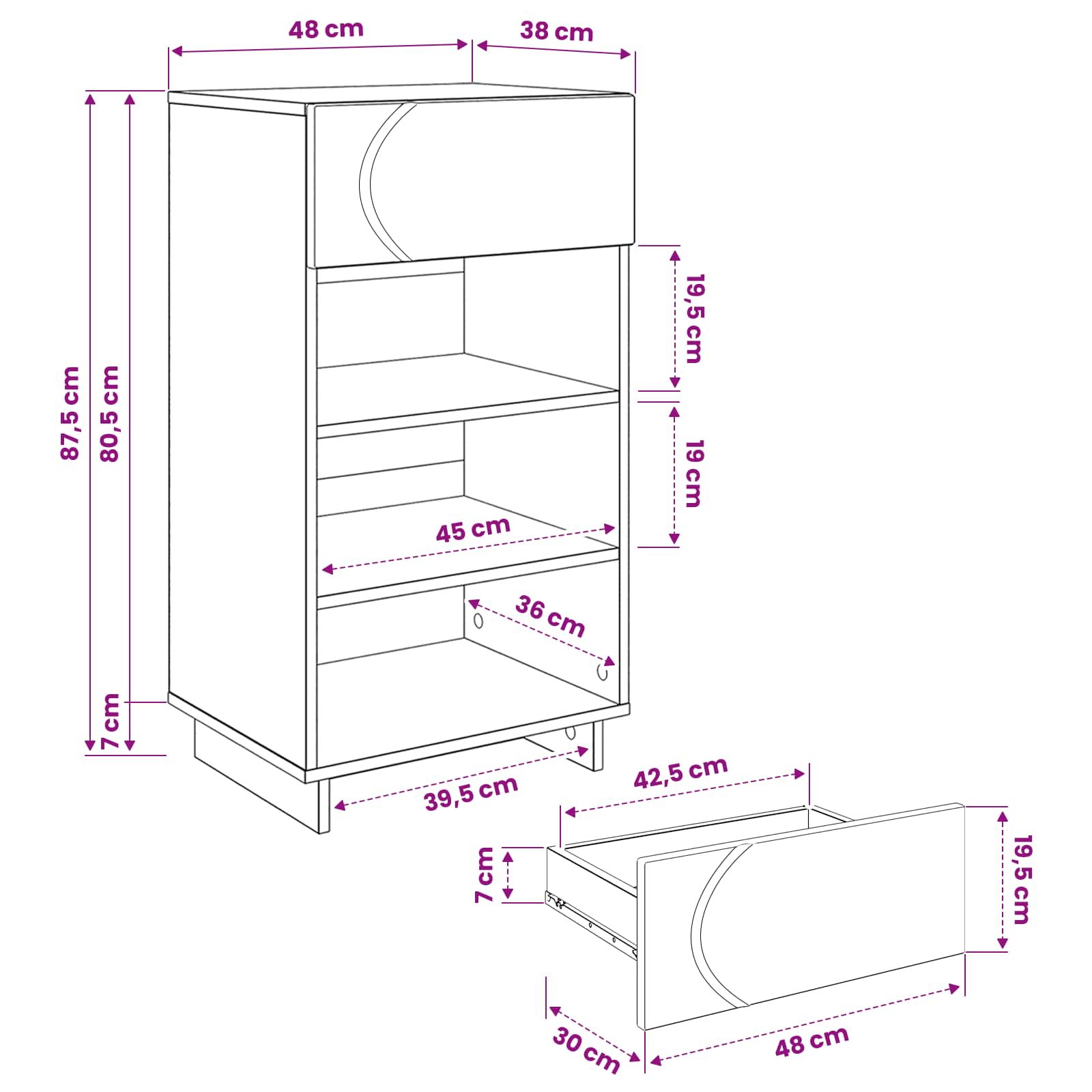 Shoe Cabinet 48 x 38 x 87.5 cm Engineered Wood Sonoma Oak