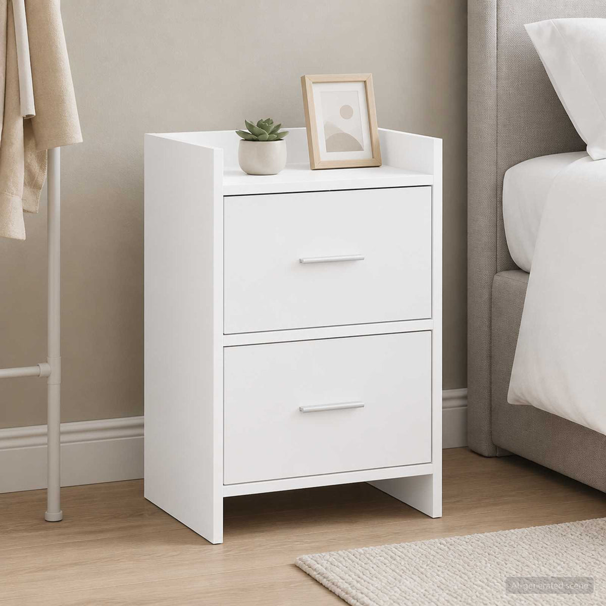 Bedside Tables White 40 x 30 x 60 cm Engineered Wood