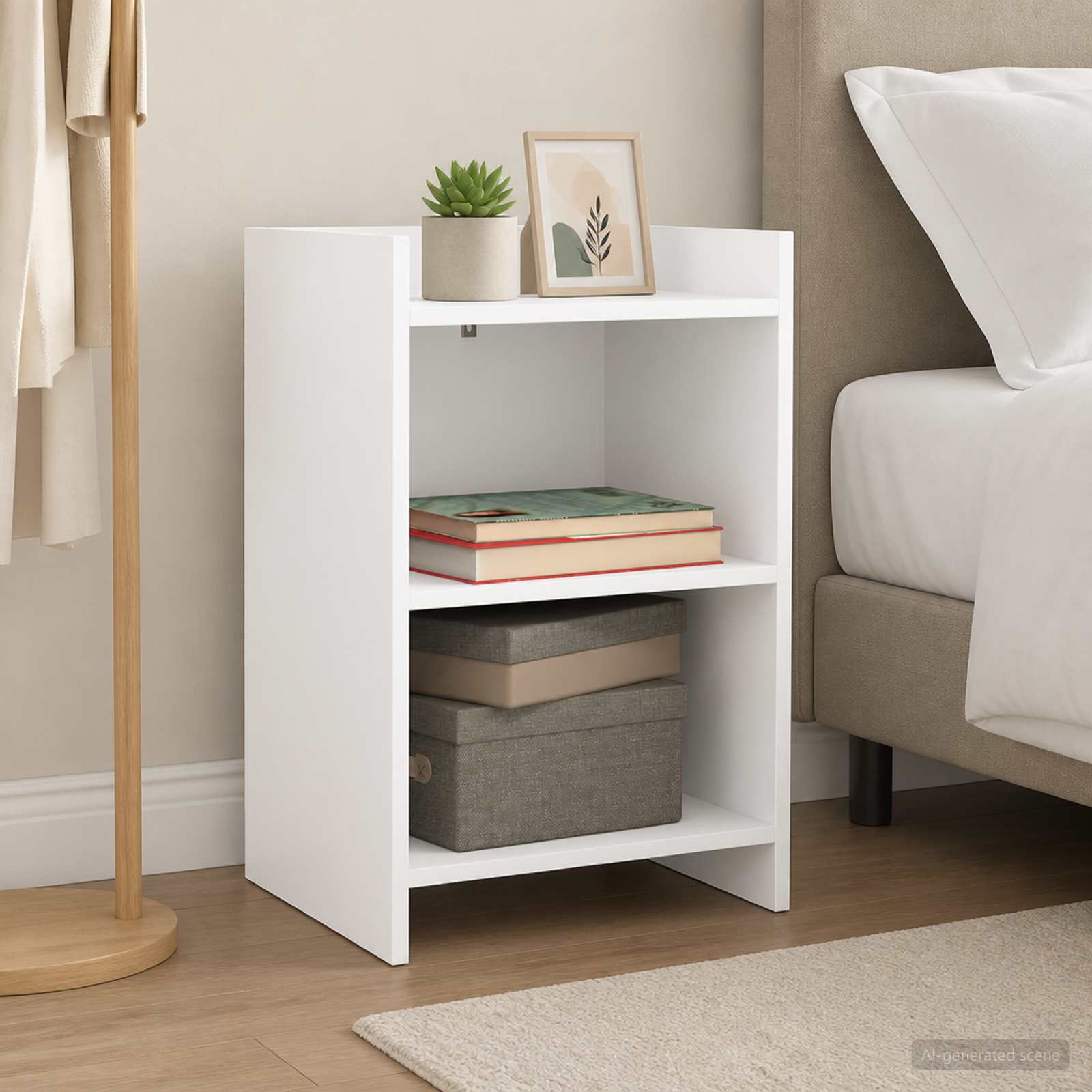 Bedside Tables 2 pcs White 40 x 30 x 60 cm Engineered Wood