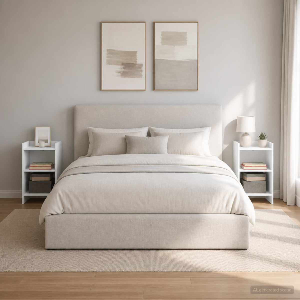 Bedside Tables 2 pcs White 40 x 30 x 60 cm Engineered Wood