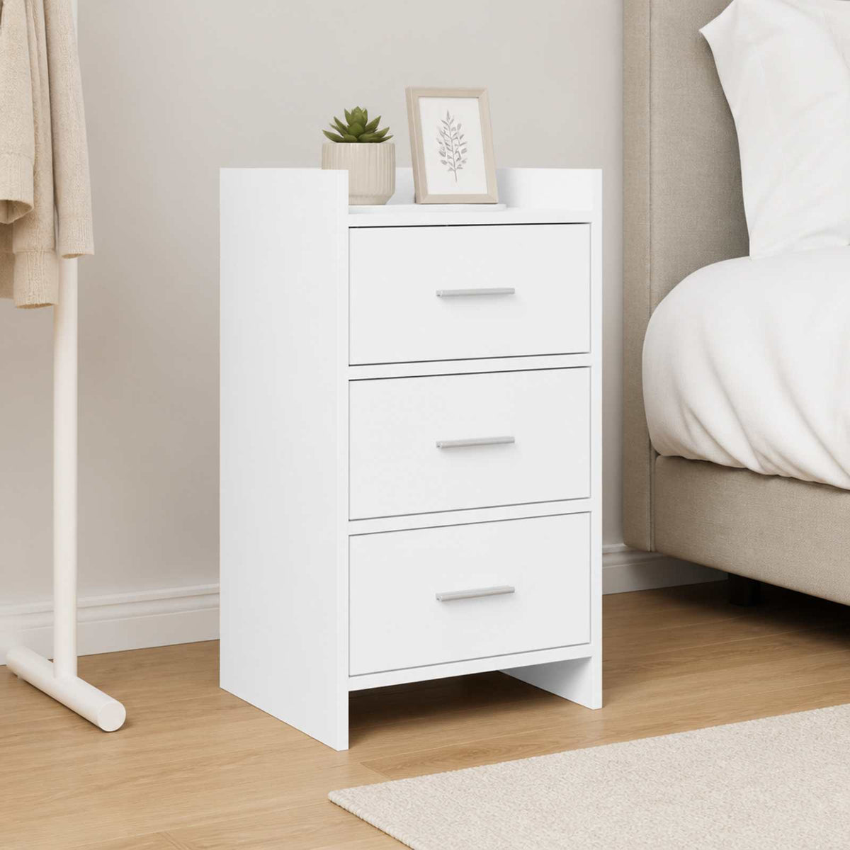 Bedside Tables White 40 x 36 x 70 cm Engineered Wood