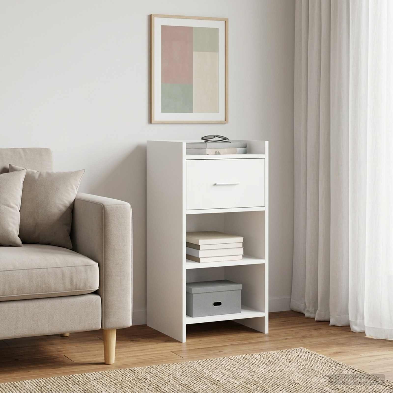Sideboard White 40 x 36 x 80 cm Engineered Wood