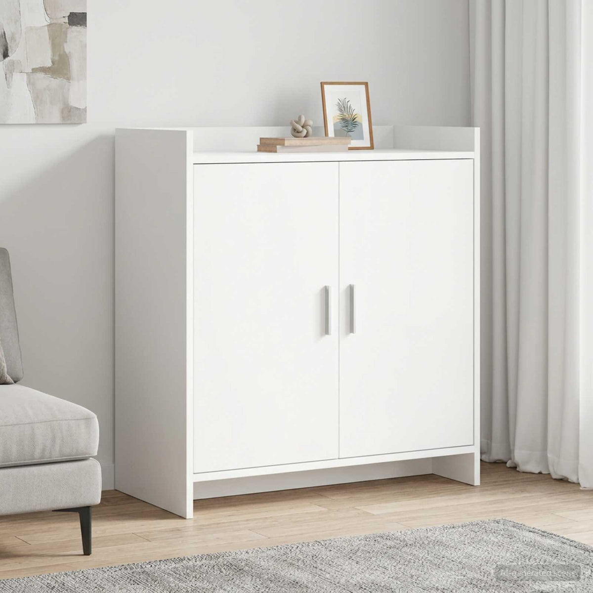 Sideboard White 72 x 36 x 80 cm Engineered Wood