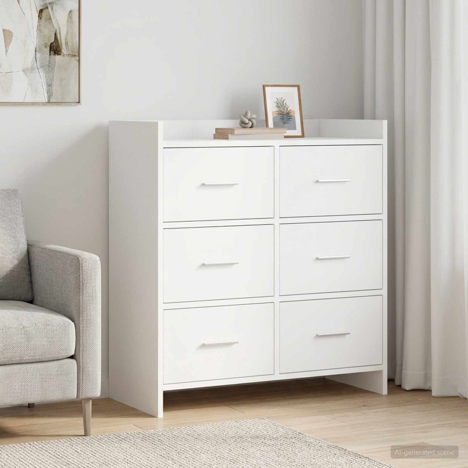 Sideboard White 75 x 33 x 80 cm Engineered Wood