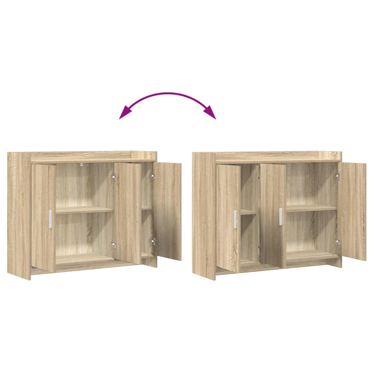 Sideboard Sonoma Oak 98.5 x 33 x 80 cm Engineered Wood