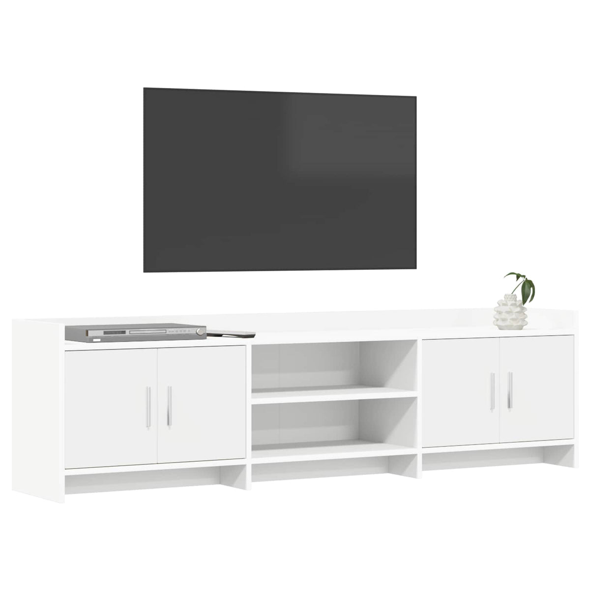 TV Cabinet 168 x 33 x 47 cm White Engineered Wood