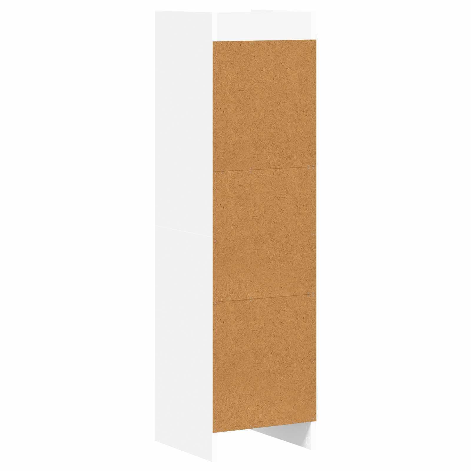 Bookcase White 30 x 30 x 111 cm Engineered Wood