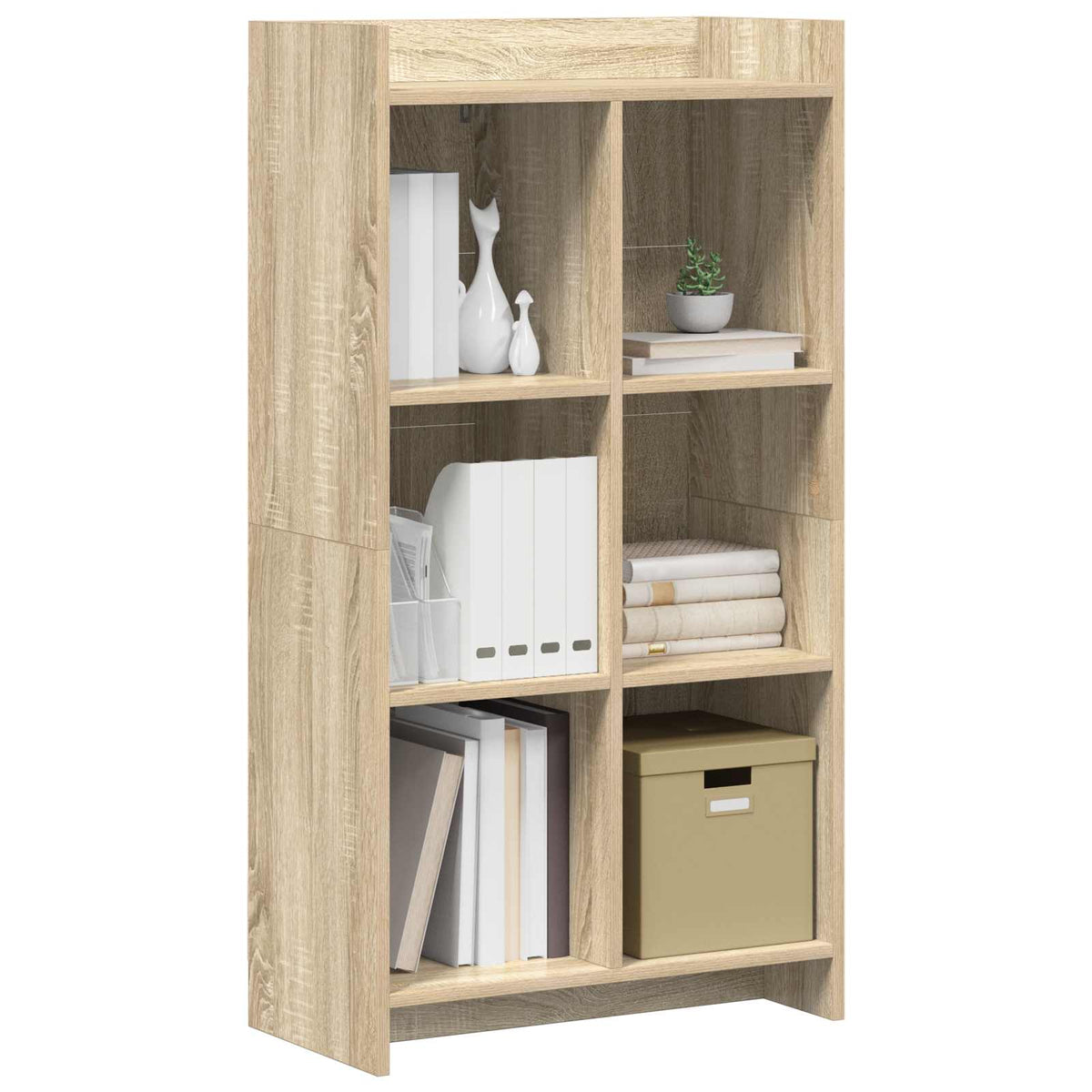 Bookcase Sonoma Oak 59 x 30 x 111 cm Engineered Wood