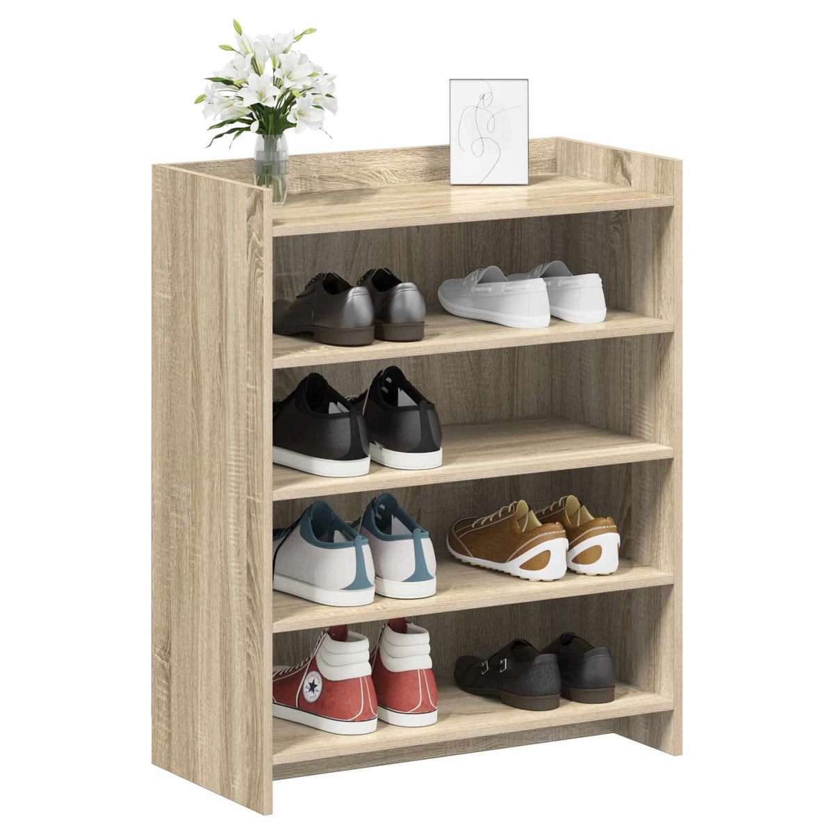 Shoe Cabinet Sonoma Oak 73.5 x 36 x 92 cm Engineered Wood