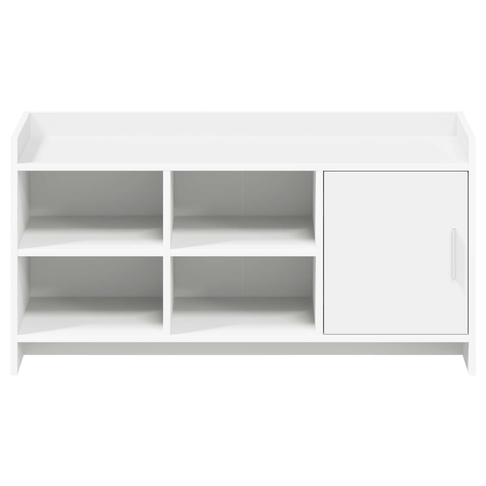 Shoe Cabinet with Door White 100 x 39.5 x 51 cm Engineered Wood