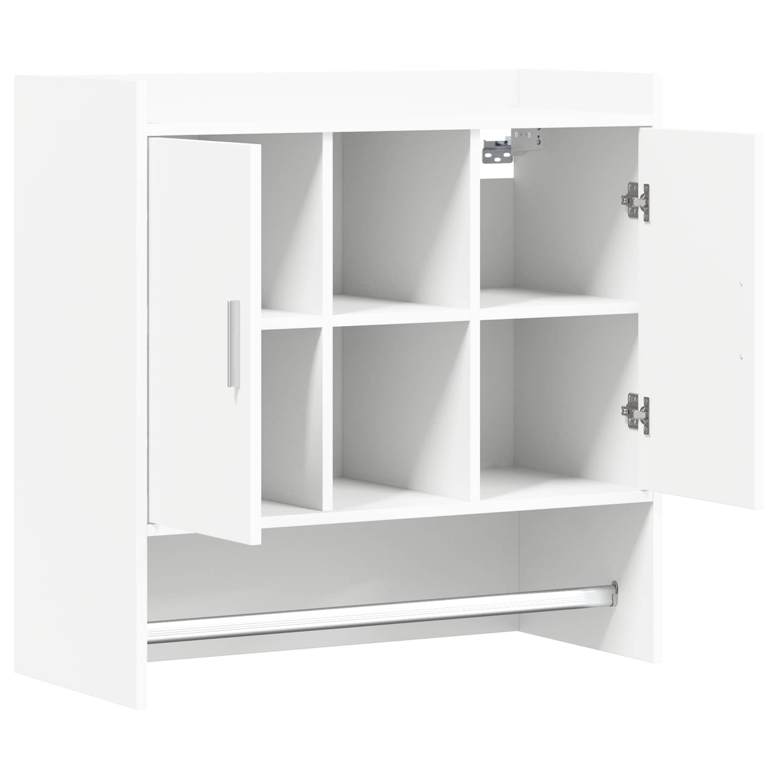 Wall Shelf Wall-Mounted White 80 x 36 x 80 cm Engineered Wood