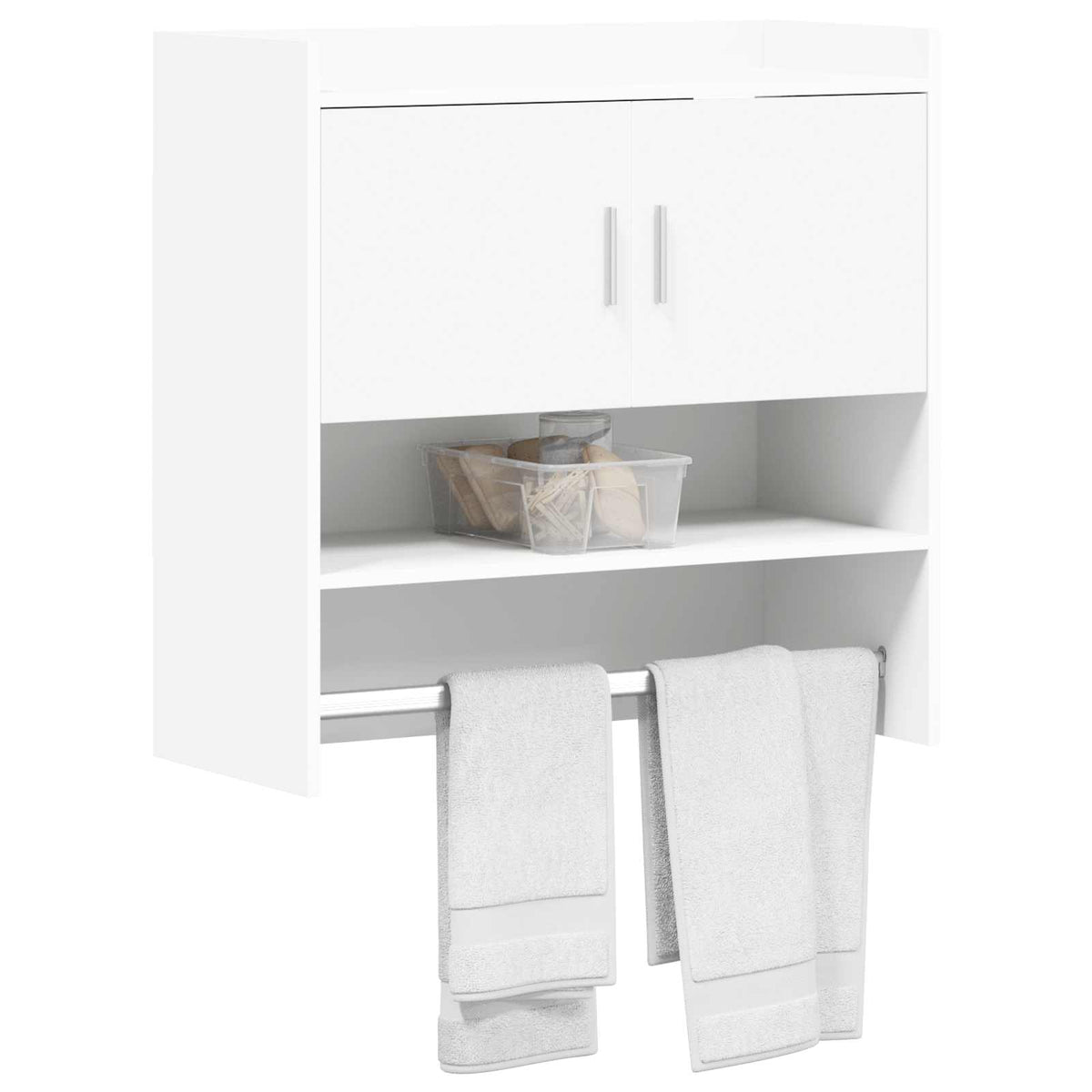 Wall Shelf Wall-Mounted White 80 x 36 x 80 cm Engineered Wood