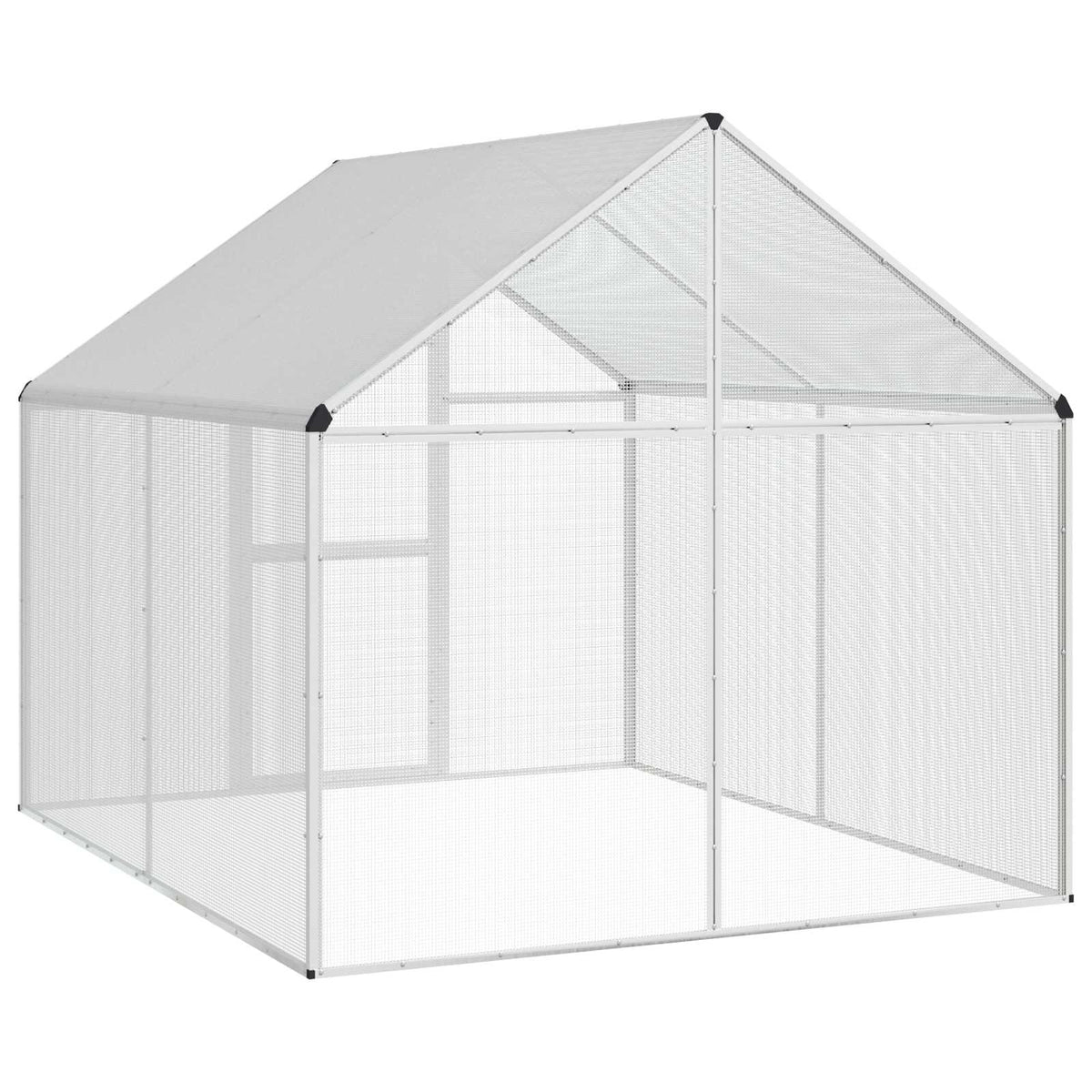 Bird Cage Silver 181.5 x 221 x 173.5 cm Welded Wire Mesh