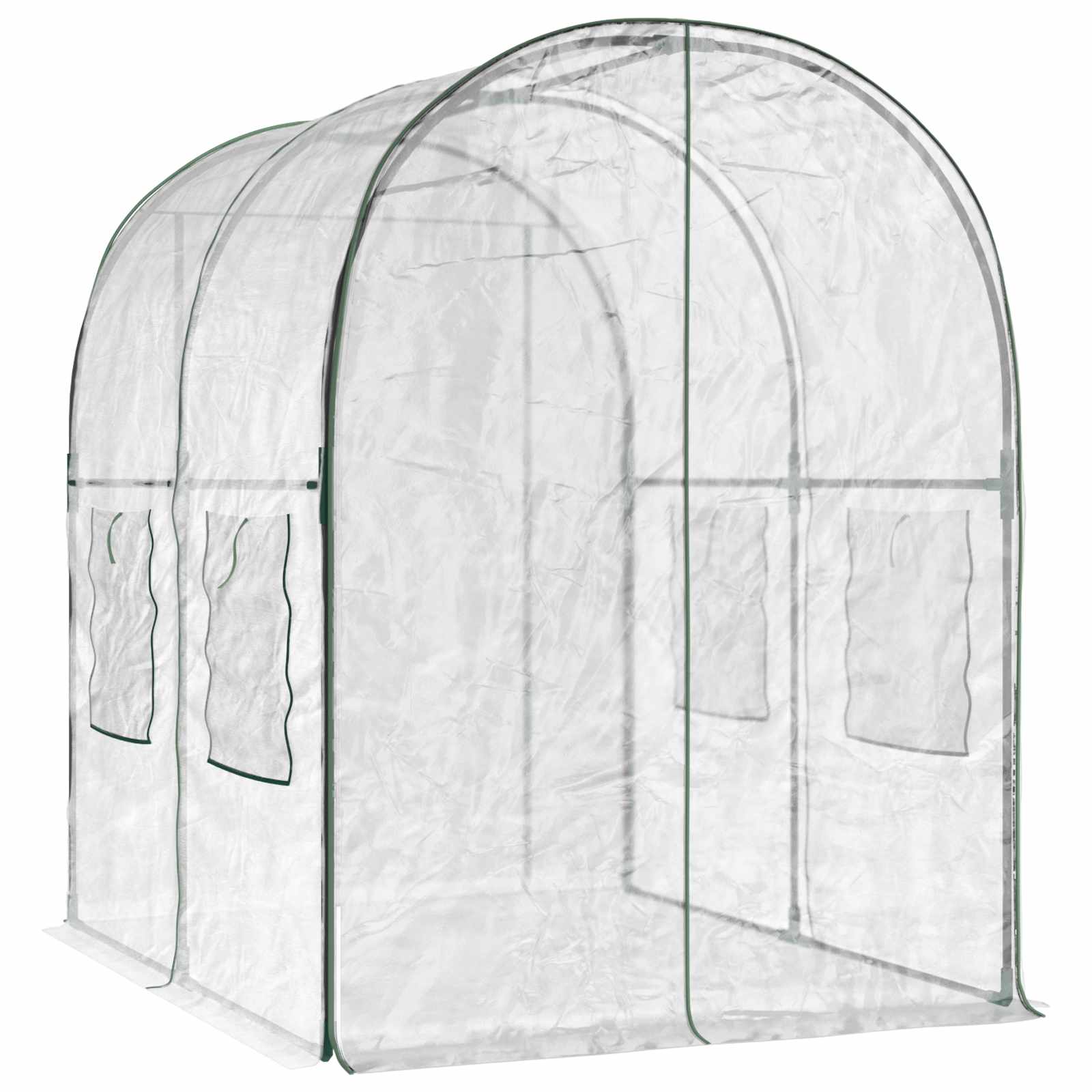 Greenhouse with Frame 160 x 200 x 192.5 cm PVC Transparent