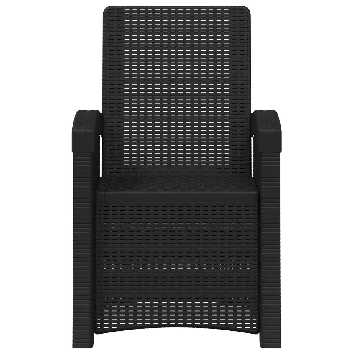 Reclining garden chair in rattan style Anthracite PP