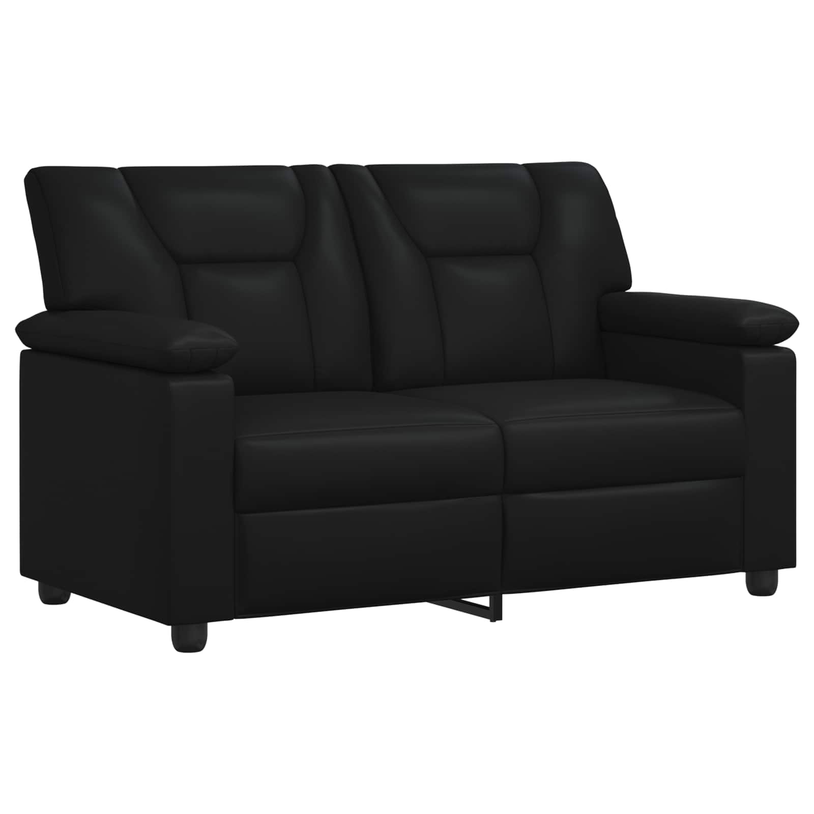 Sofa Set 2 pcs Black Faux Leather