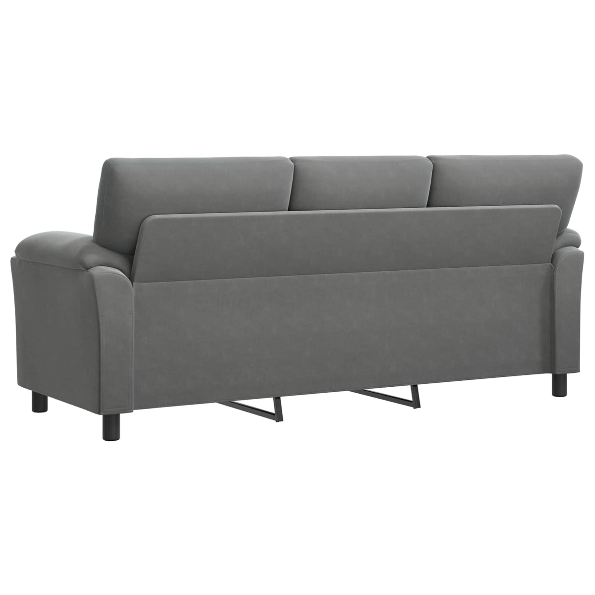 Sofa Dark Grey 214 x 85 x 93 cm Velvet
